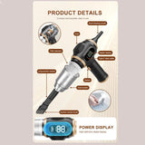 8-piece Black Handheld Cordless Vacuum Cleaner & Air Duster 2-in-1, Portable Car and V888-ELOSUNG53351