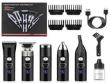 5-in-1 Bald Shaver with LED Display, Multiple Heads for Men's Grooming V1263-JX-4037