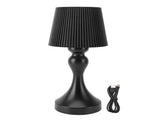LED Cordless Table Lamp Iron Plastic Pleated Touch Control Stepless Dimmable USB Rechargeable V1294-YM0901-3119240085011