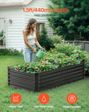 Metal Raised Garden Bed, 6 x 3 x 1.5 ft Outdoor Galvanized Box, with Open Bottom, Large V952-JSFXZZCZFXSHLZRC4V0