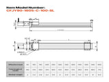 Linear Stage Actuator, 100 mm Effective Stroke, Ball Screw CNC Linear Motion Guide Rail, Double V952-SKZXBJQDQ16M5684B001V0