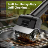 Black Electric BBQ Grill Brush - Cordless Rotating Grill Cleaner with Stainless Steel Bristles, V888-ELOSUNG56360