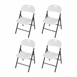 Gardeon 4PC Outdoor Dining Chairs PP Folding Chair Patio Garden Furniture White ODF-CHAIR-PPFD-WH-4X