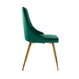 Marbleous Green Velvet Dining Set V264-DNT-413C-WHE-DNC-414V-GRN-6