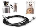 G5/814 2.5m External Soda Hose Universal CO2 Gas Cylinder Refilling Adapter Connector KitBlack Hose V1294-YM0901-3113210025812