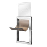 Pet Door, 33.7 x 50.9 cm Aluminum Frame with Lock and Flap System, Weatherproof Doggy Door, Easy to V952-MSCWMLMLHJ1PCF80QV0