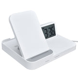 3 in 1 LCD Digital Alarm Clock with Phone Earphone Wireless Charger USB Powered for Home Office V1294-YM0523-3115210213311