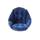 Plush Dining Chair Cushion Thick and Warm Waist Support Backrest Mat for Office Classroom Dark Blue V1294-YM0901-WV985221