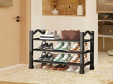 3 Tiers Small Shoe Rack,Narrow Stackable Shoe Shelf Organizer,Sturdy Shoe Stand, Metal Shoe Racks V1192-AZ-W-29657