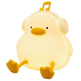 Music Duck Silicone Night Light - USB Rechargeable, Touch Sensor, Three Brightness Levels, Timer V1370-AZ4-25444
