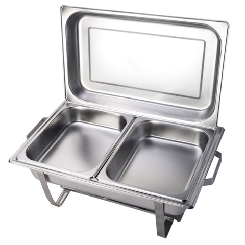 9L Chafing Dish Set Buffet Pan Bain Marie Bow Stainless Steel Food Warmer V201-FAZ4991SI8AU