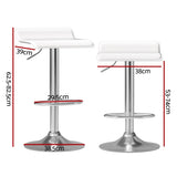 Artiss 4x Bar Stools Faux Leather Chair White BA-K-509-WH-X4