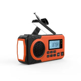 Emergency Radio Solar Hand Crank Portable Rechargeable Battery Powered Orange V1258-DP02-BOL-482