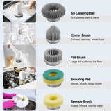VEVOR Electric Spin Scrubber Cordless Cleaning Brush 5 Heads for Bathroom Floor V952-DBDDXZSJJDBK0SHM0V0
