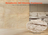 3D Wall Panels, 4 Pack 120 x 60 cm PU Natural Stone Imitation Wall Art Tiles, 2.97 m Coverage V952-PU3DQBTRFSFT8BTQ4V0