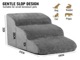 3 Tiers Dog Ramp Non-Slip Pet Steps Cat Stairs Foam Soft Pet Slope Max 40LBS Load for High Beds Sofa V985-3TIERSDOGRAMP