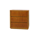 Tallboy MDF Brown Colour Waveform Design Three Drawers V43-TBY-TOBY