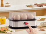 Electric Egg Boiler - Egg Boiler 6 Eggs - Made of Stainless Steel - Intelligent Steamer with V1188-ZXY-10441