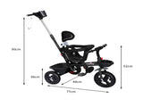 BoPeep Kids Tricycle Ride On Trike Toddler Black KD1045-BK