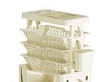 Rolling Mobile Bookshelf with Wheels 5 Tiers Large Capacity Strong Load Bearing Capacity Utility V1294-YM0710-3117230263113