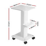 Embellir Salon Trolley Cart Spa Beauty Rolling Tray Hairdressing Storage Stand SA-TR-2T-WH