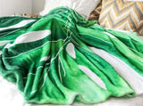Leaf Flannel Blanket Multi Functional Leaf Shape Blanket for Picnic Office V1294-YM0716-220707DJ02-3