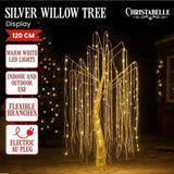 Christabelle Silver Willow Tree 120cm Christmas Display Warm White LED Lights Flexible Branches 112_MHA619
