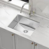 600x450mm Handmade 1.5mm 16 Gauge Stainless Steel Kitchen Laundry Sink with Waste V63-846391