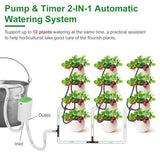Automatic Plant Watering System Indoor Drip Irrigation Kit with Timer & Pump, Rechargeable V1107-119-09135