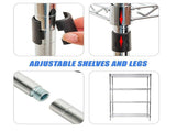 Modular Wire Storage 45x45cm Steel Shelving Chrome With Fixed Legs For Garage Warehouse Or Kitchen V63-841271