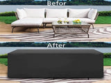Rectangular Patio Table Cover Heavy Duty Waterproof Outdoor Furniture Set Cover 84" x 52" x 29" V1189-WXFWAL-20260319-00256