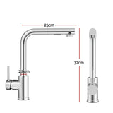 Kitchen Mixer Tap Pull Out Rectangle 2 Mode Sink Basin Faucet Swivel WELS Chrome TAP-A-82H48-SI