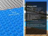 Aqua Buddy Pool Cover 600 Micron Solar Heat Blanket LDPE 8x4.2m w/ 5.55m Roller PC-80X42-XL-DX-BL-ROLLER
