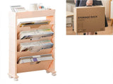 Classroom Bookshelf Multilayer with Universal Wheel Book Storage Shelving for Living Room V1294-YM0512-3117220266613