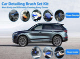 Blue 10-Piece Car Cleaning Kit Complete Car Care Set with Towels, Brushes, Gloves, and Storage Bag V888-ELOSUNG21166