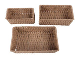 3PCS Wicker Storage Baskets for Shelves Organizing Decorative Woven Storage Baskets Set Desk V1294-YM0901-3117240333411