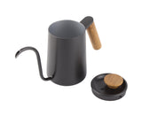 600ml Stainless Steel Drip Coffee Pot, Long Gooseneck Spout Kettle, Black V1263-JX-3005