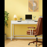 White Computer Desk Modern PC Laptop Table for Gaming, Home Office, or Study Space Furniture V63-916171