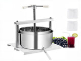 3.17 Gal/12L Fruit Wine Press, 2 Stainless Steel Barrels, Manual Juice Maker, Cider Apple Grape V952-GJYZJTMBXG126ECPKV0