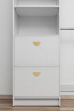 BASEL WALK IN WARDROBE KIT - WHITE - VJ PANEL - HALF MOON BRASS V164-ECW5V04G