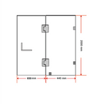 110 x 200cm Wall to Wall Frameless Shower Screen 10mm Glass By Della Francesca V63-831291