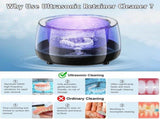 Ultrasonic Cleaner 43kHz, Portable Jewelry Denture Glasses Watch Ring Cleaning Machine, 300ml, Black V1237-ZY-924-185