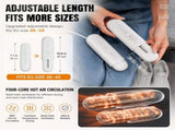 Thickened Waterproof Silicone Rain Shoe Covers and USB Powered Telescopic 3-Setting Timer Shoe Dryer V888-ELOSUNG52456