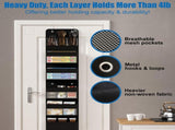 Black Heavy Duty 5-Tier Over-The-Door Hanging Organizer - Space-Saving Storage with Clear Windows & V888-ELOSUNG32039