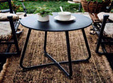 Outdoor Metal Side Table Rust-Resistant Patio Small Round End Table, Accent Coffee Table for V1338-WAK0050