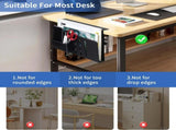CARLA HOME Under Desk Side Laptop Holder Storage with No Drill Cable Management Tray and Pen Storage LSB-36107