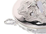 Stylish Plated Silver Condiment Jar with Spoon for Salt, Sugar, and Spices V1369-AZ3-W-18353