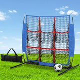 Everfit Soccer Net Baseball Pitching Football Goal Training Aid 9 Target Zone PN-B025-BL