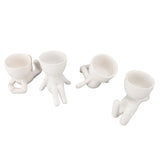 Cute Succulent Pot Small Decorative Vivid Funny Plant Pot for Home Balcony Garden Office 4pcs V1294-YM0901-3115240013211