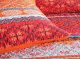 100% Cotton Rust Sapphire Boho Floral Coverlet Bedspread Set V745-MMPAC060969Q13U